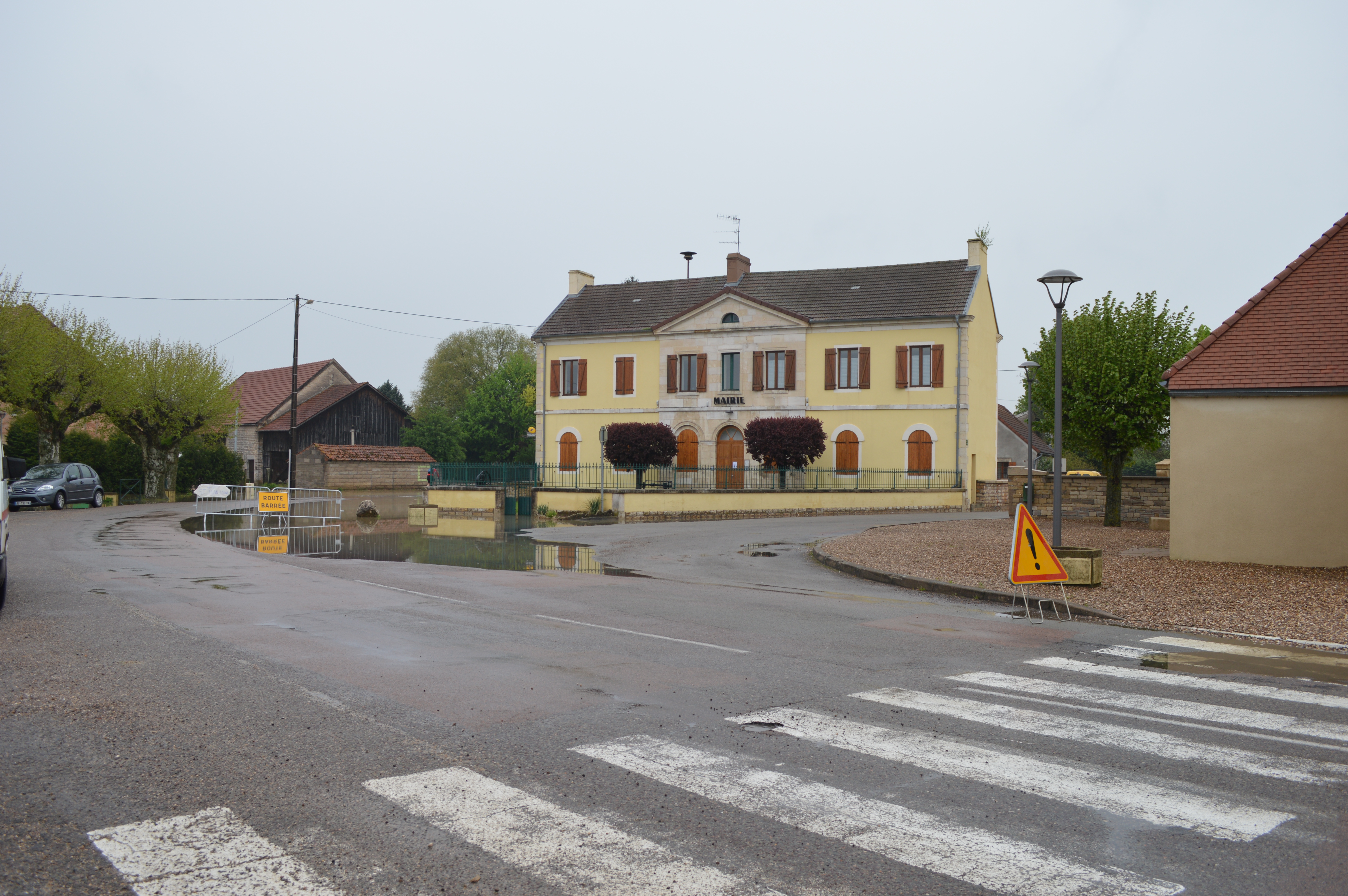 Crue de l'Ouche, en mai 2013, à Trouhans en Côte d'Or